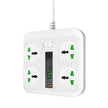 Smart Socket Power TypeC PD 40W QC3.0 Power Strip16AC Universal Outlets 2M Extension Socket Plug