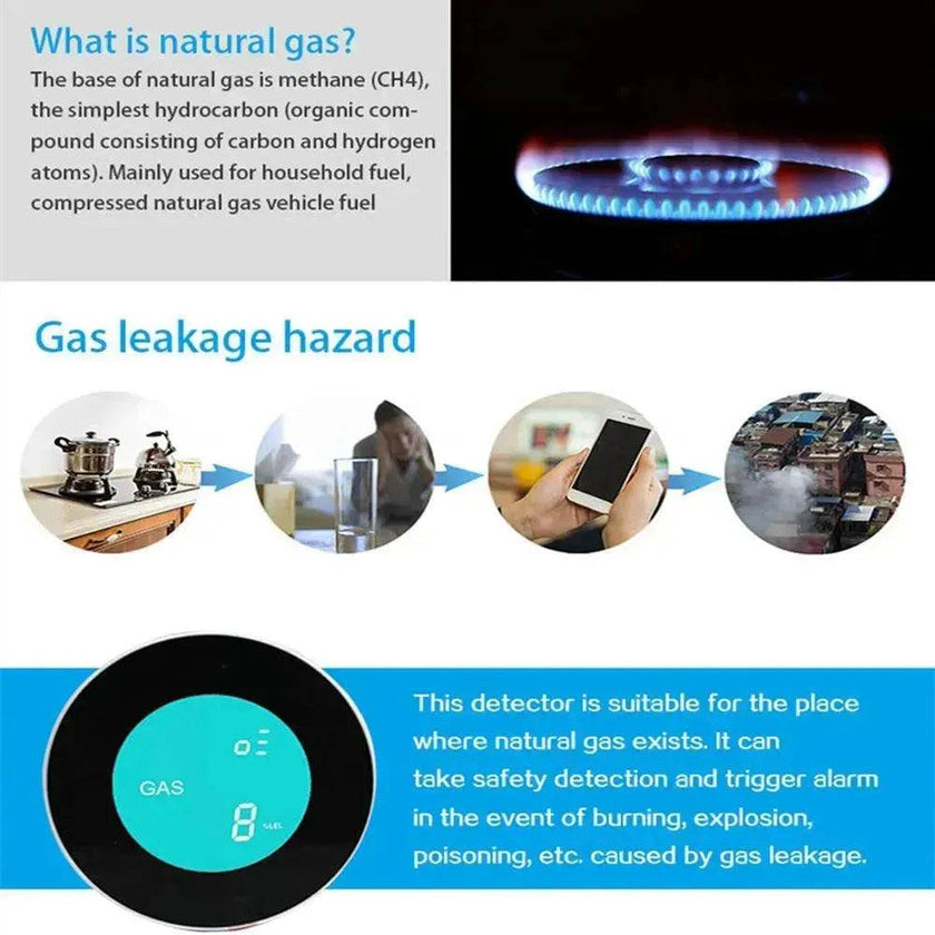 Smart Wireless WIFI  High Sensitive Remote Control Gas Detector Smart Gas Leak Sensor