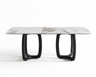 Smoky Black Ash Wood Dining Set with 4 or 6 Chairs