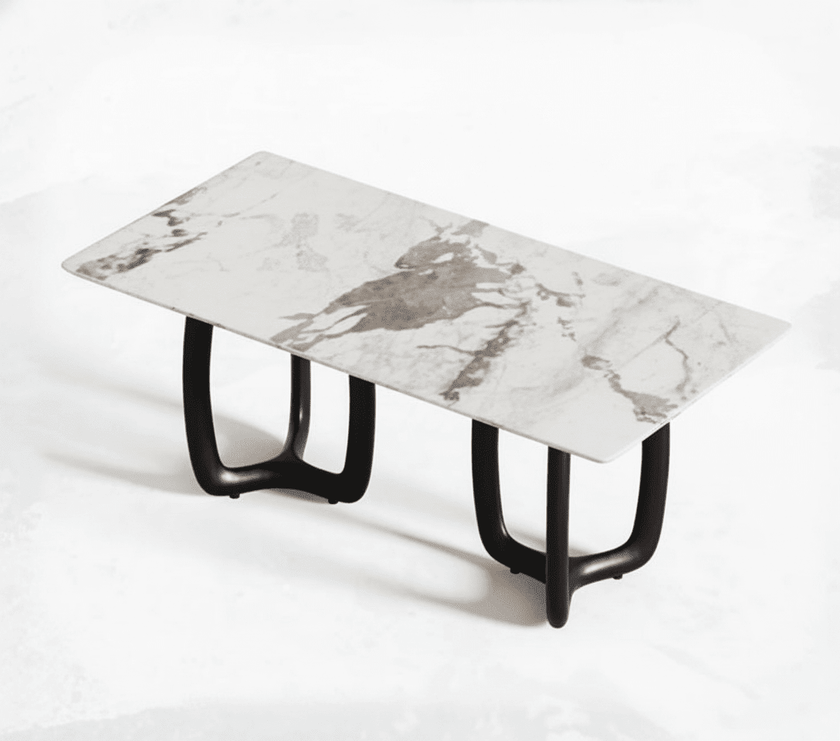 Smoky Black Ash Wood Dining Table