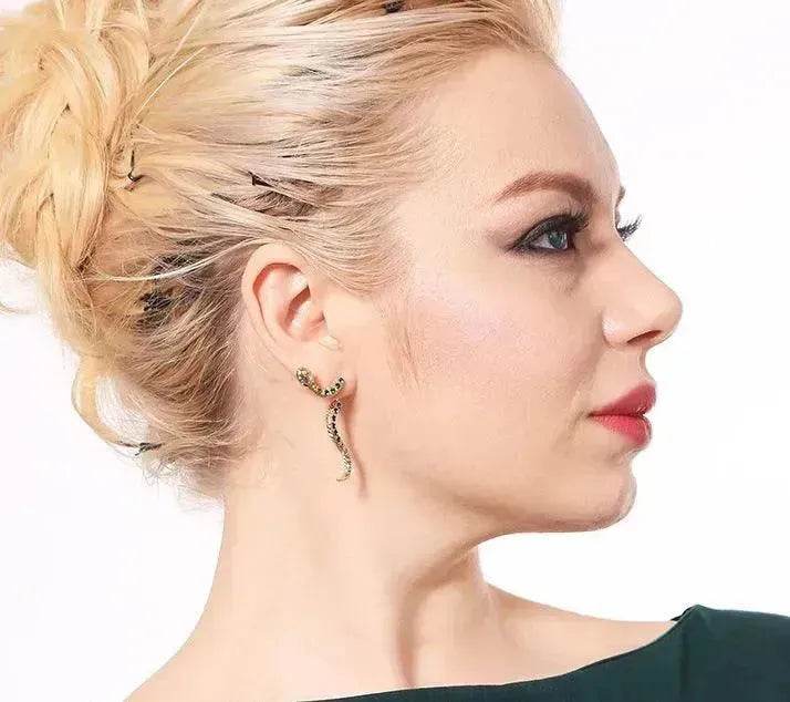 Snake-shaped Detachable Stud Earrings for Women