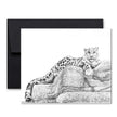 Snow leopard greeting card - collaboration with  La Fondation du Zoo de Granby