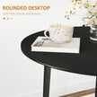 Merrill Round Drop-Leaf/Folding Dining Table for Small Spaces-Black
