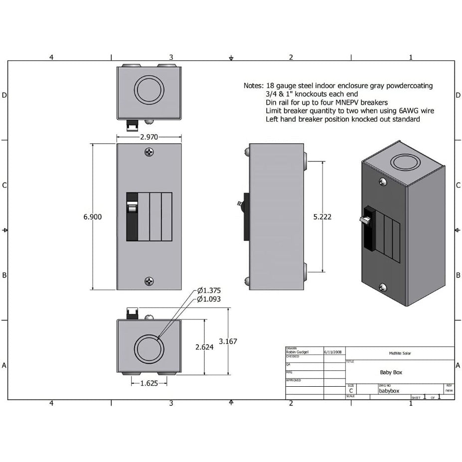 MidNite Solar Baby Box enclosure