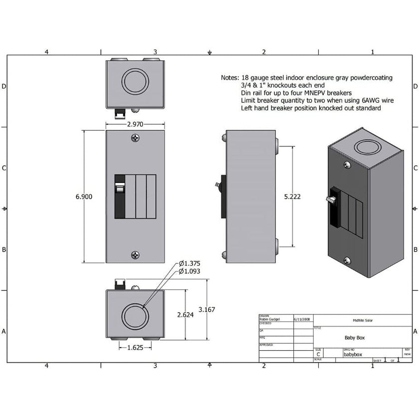 MidNite Solar Baby Box enclosure