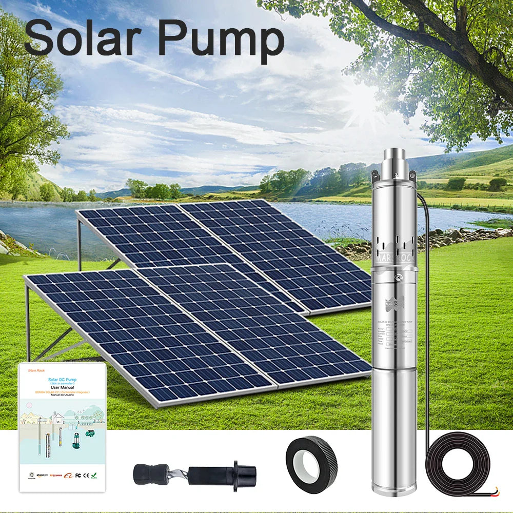 150-750W Solar Pump DC 12/24/48/60V Water/ Solar Pump With Built-in Controller For Agriculture