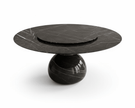 Solaris Round Marble Dining Table with lazy Susan
