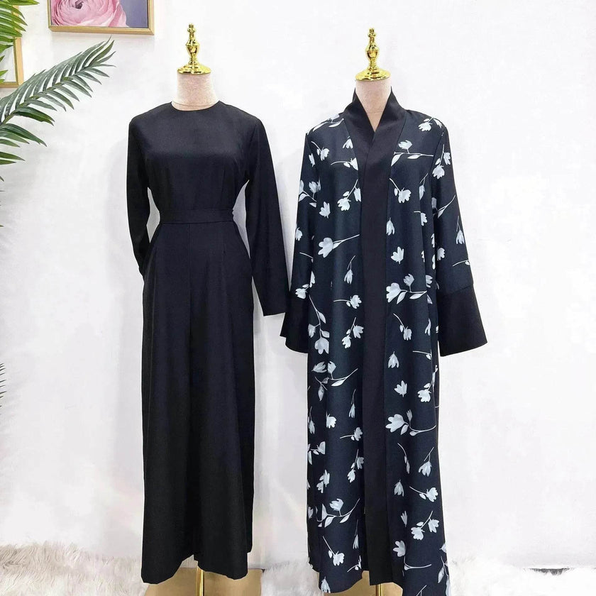 Solid Color Inner liner Jumpsuit with Robe for Beautiful Arab Dubai Turkey Middle East Women.