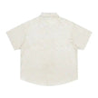 Solid Color Jacquard Floral Short Sleeve Shirt