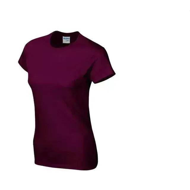 Solid color women's short-sleeved T-shirt combed cotton bottoming shirt advertising shirt custom
