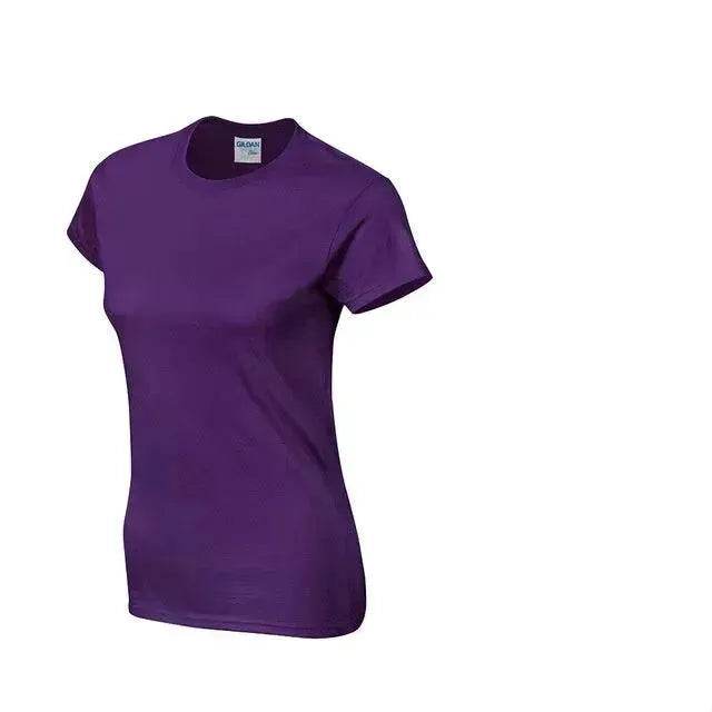 Solid color women's short-sleeved T-shirt combed cotton bottoming shirt advertising shirt custom