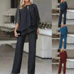 Solid Loose Casual Irregular Set