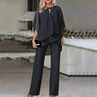 Solid Loose Casual Irregular Set