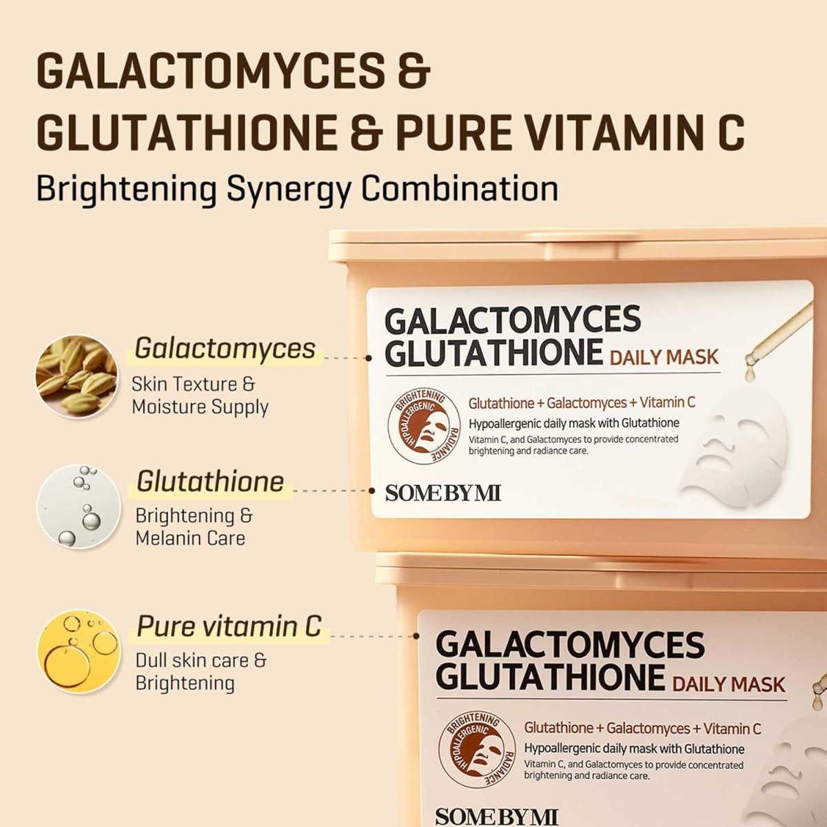 SOME BY MI Galactomyces Glutathione Daily Mask 30pcs