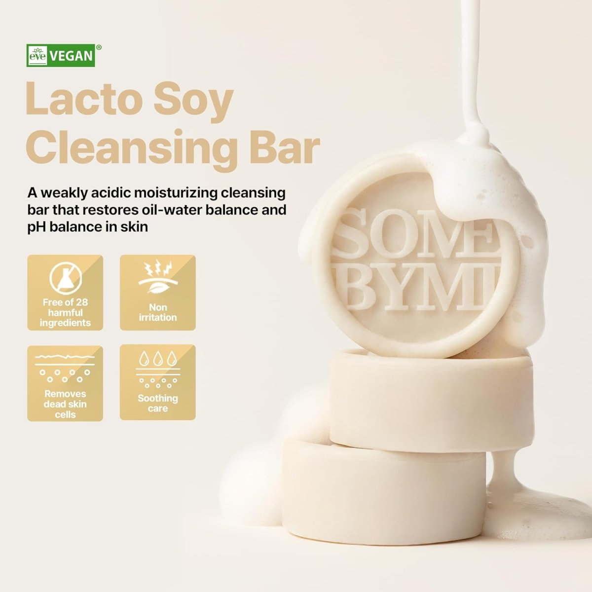 SOME BY MI Lactosoy Low pH Morning Cleansing Bar 90g