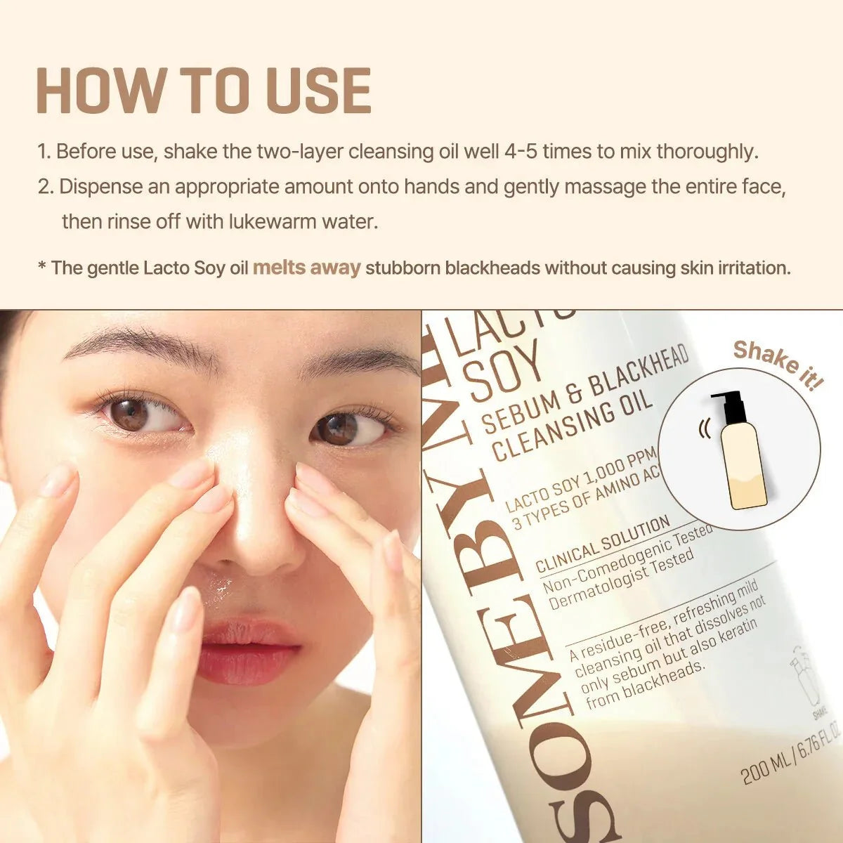 SOME BY MI Lactosoy Sebum & Blackhead Cleansing Oil 200ml