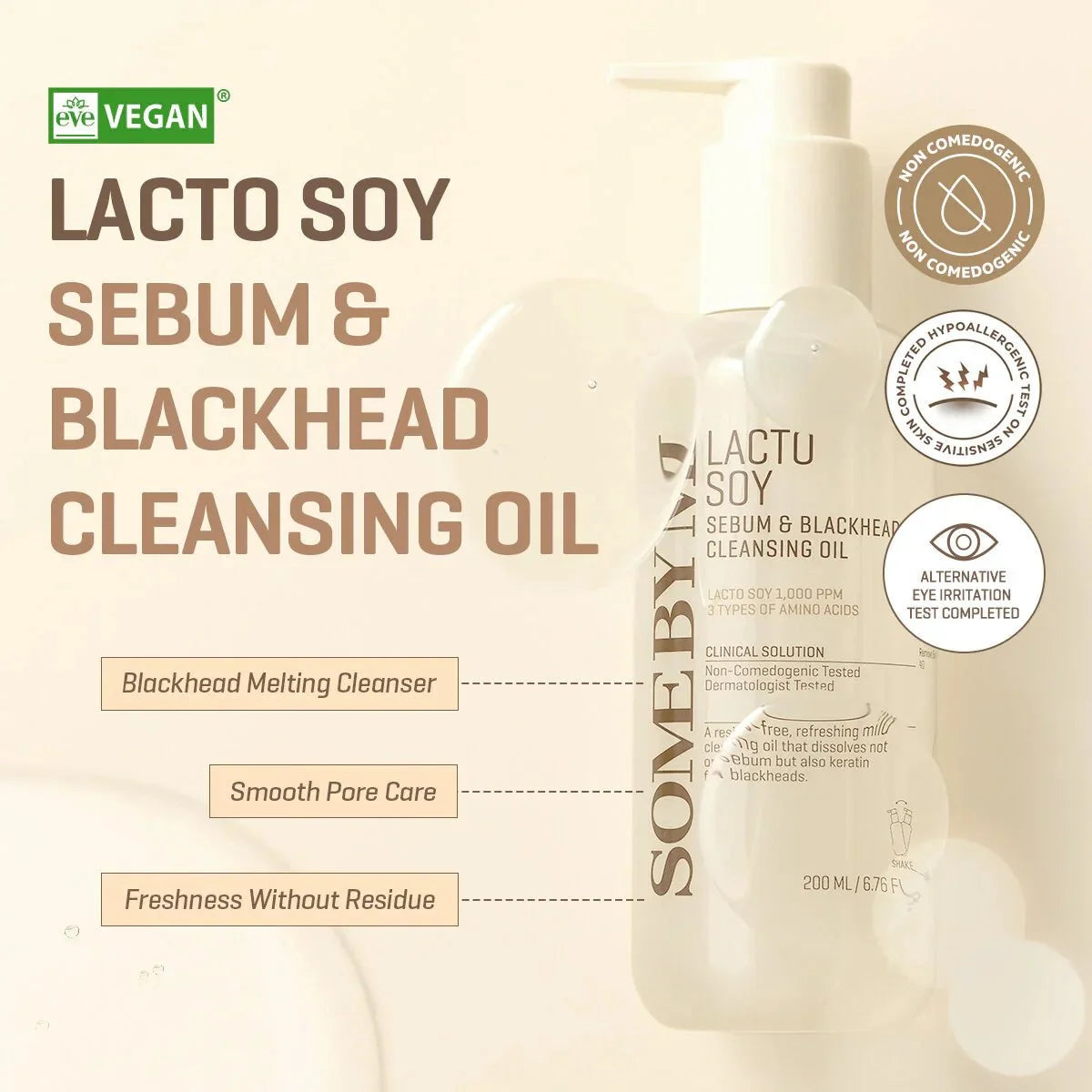 SOME BY MI Lactosoy Sebum & Blackhead Cleansing Oil 200ml