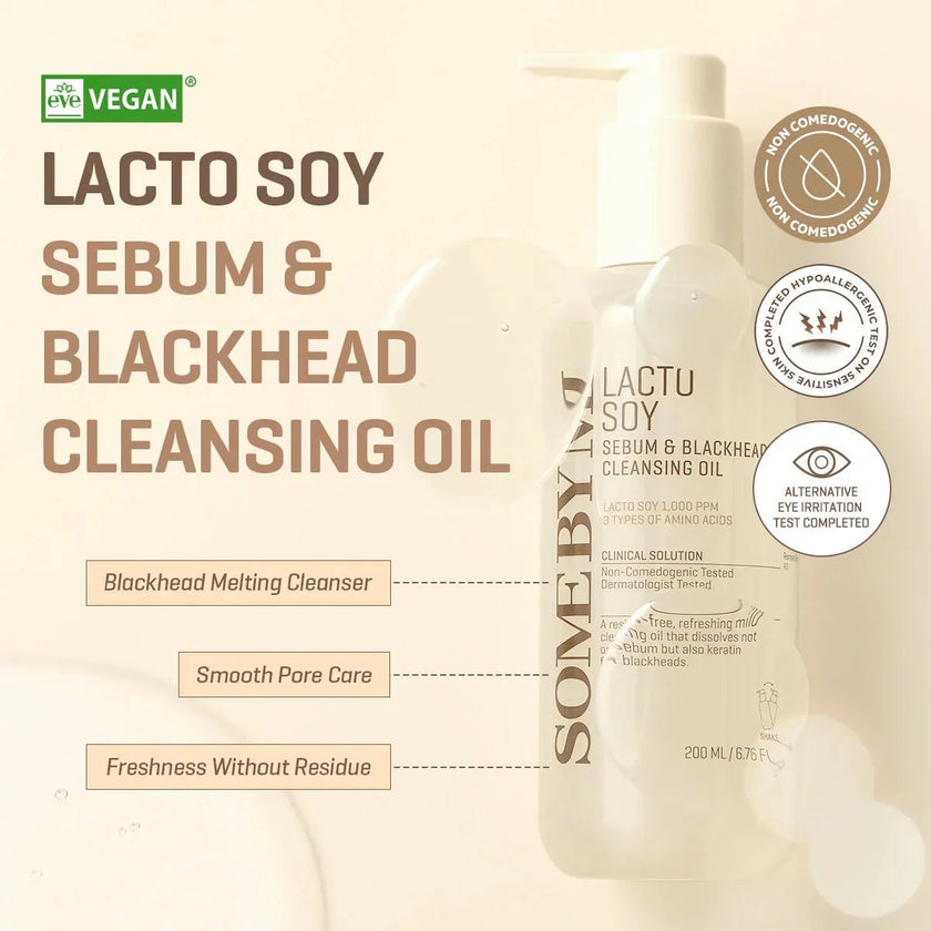 SOME BY MI Lactosoy Sebum & Blackhead Cleansing Oil 200ml