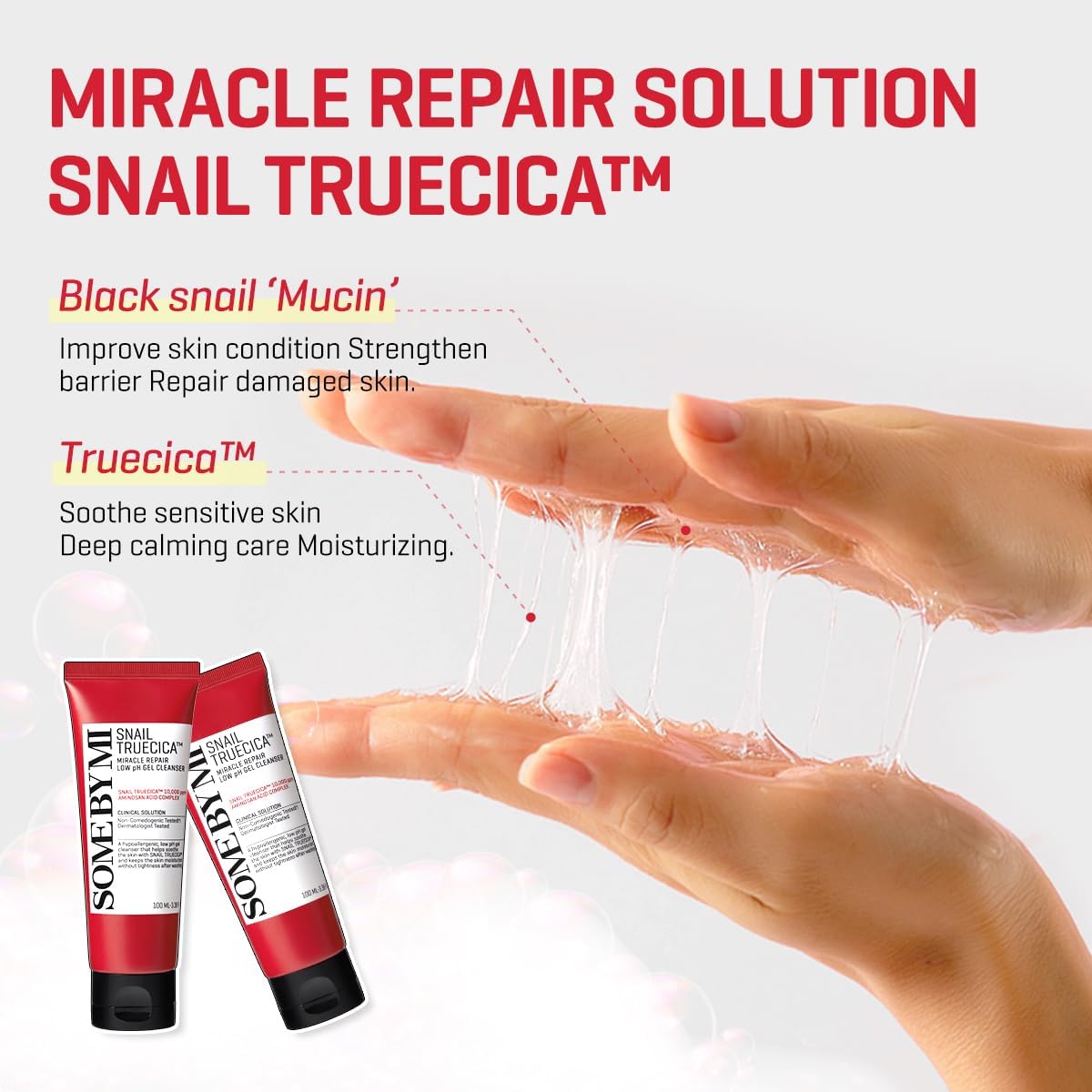 SOME BY MI Snail Truecica Miracle Low Ph Gel Cleanser 100ml
