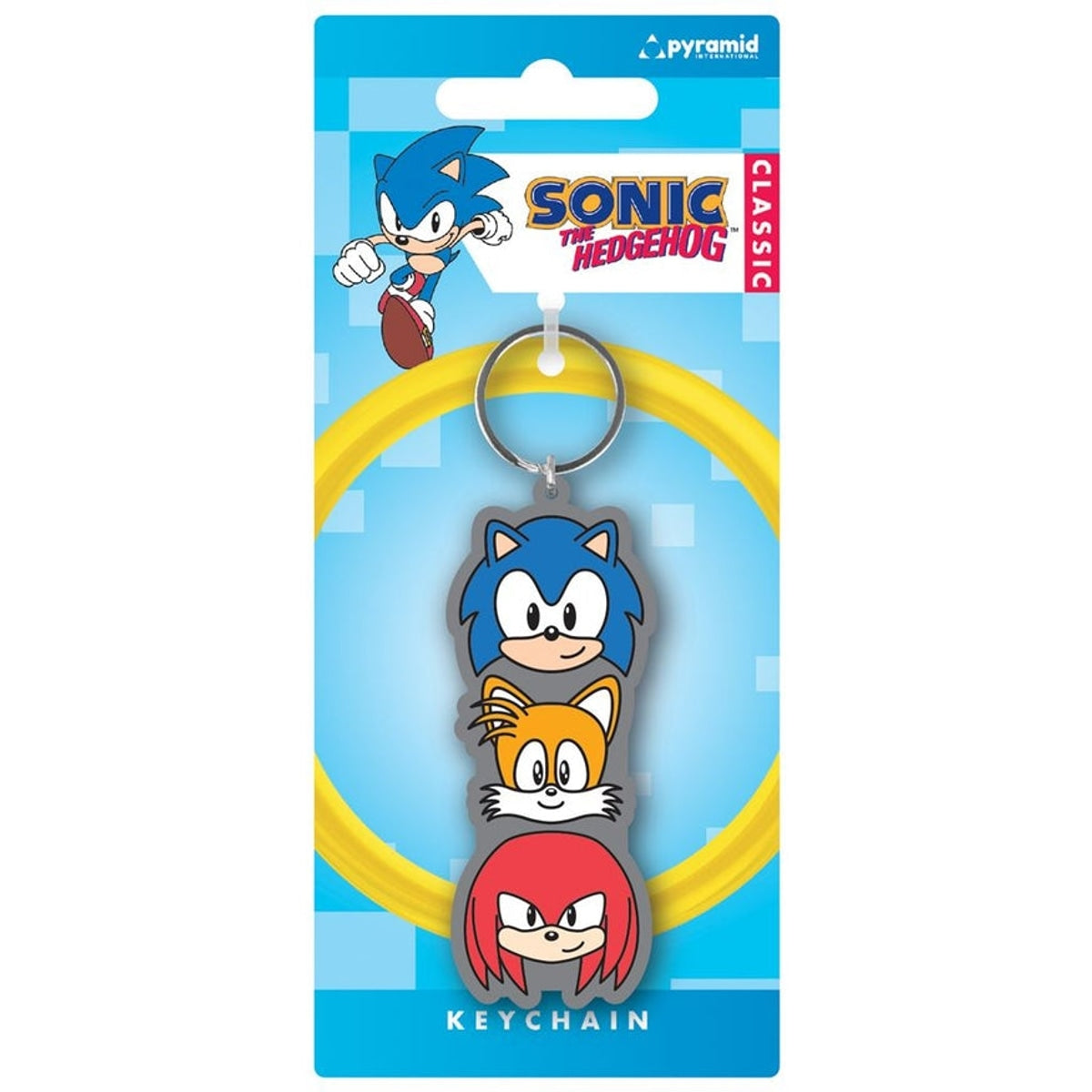 Sonic the Hedgehog Trio Stack Rubber Keychain
