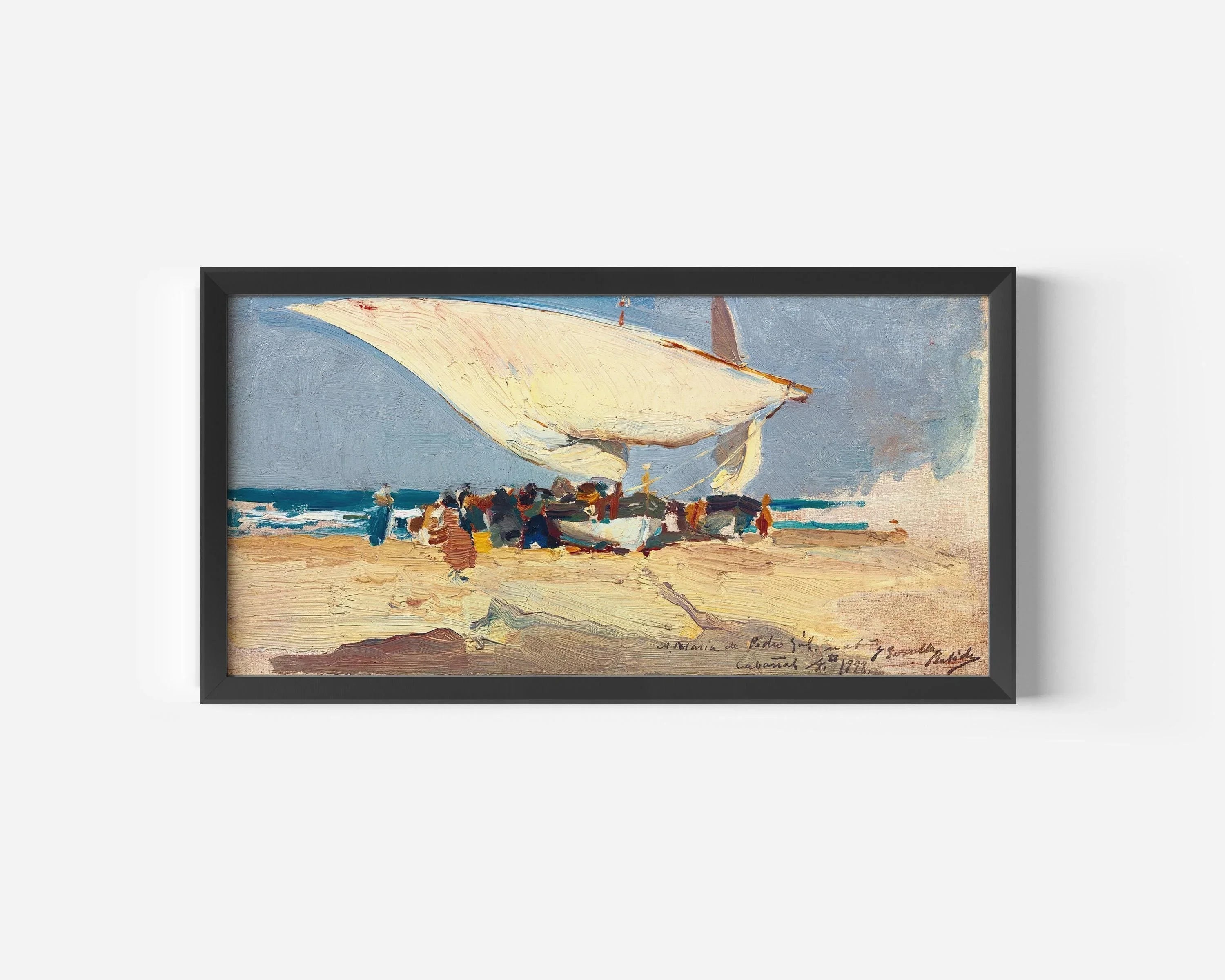 Sorolla Valencia Beach Print: Impressionist Seascape Art (2x1) (Framed or Unframed)