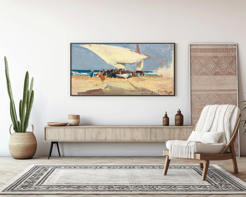 Sorolla Valencia Beach Print: Impressionist Seascape Art (2x1) (Framed or Unframed)