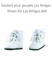 Las Amigas Doll Shoes - White ankle boots - Paola Reina