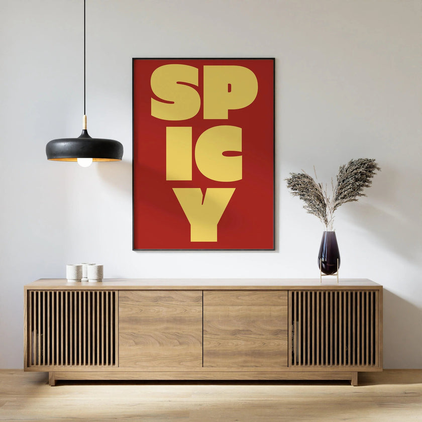 Spicy Typography Art Print: Giclee Fine Art (Framed or Unframed)