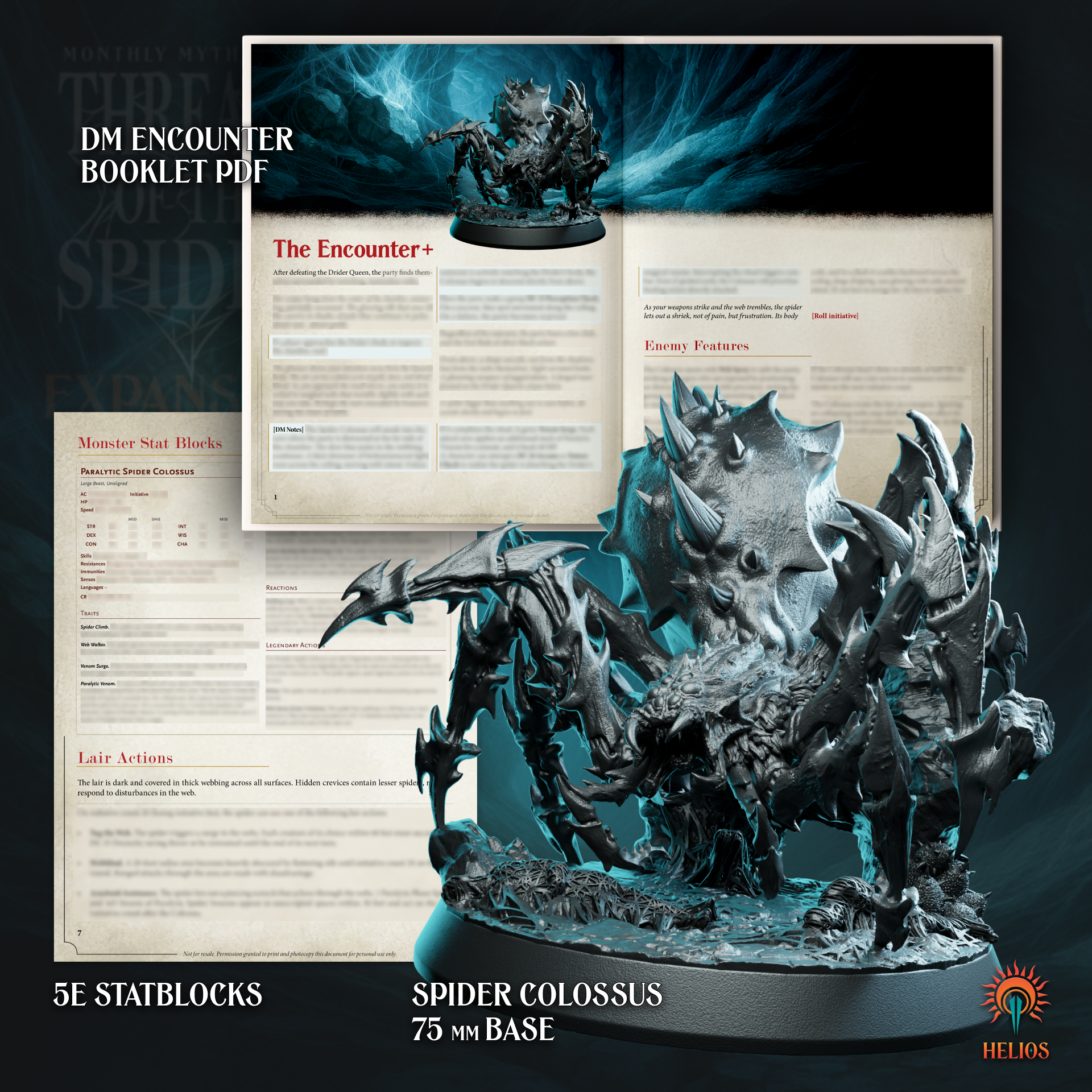 Spider Colossus Miniature | 5e Boss Expansion + Statblock