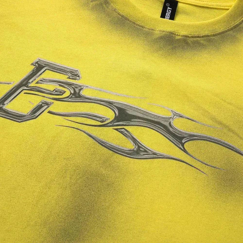 Spray Painting Dirty Letter Short Sleeve