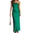 Spring And Summer New European And American Elegant Socialite Sleeveless Backless Tube Top Dress Women