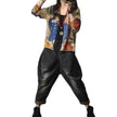 Spring Printed Knitted Cardigan Women Retro National Style Top