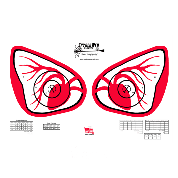 SpyderWeb Deer Vitals Dual Face Paper Target