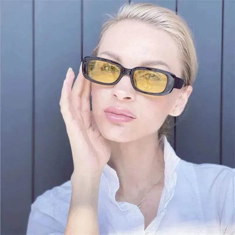 Square-Rimmed Thick Frame Women's Fashion Sunglasses