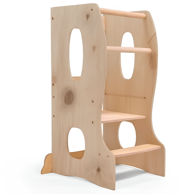 Tour Montessori Stable : Chaise évolutive en bois - Beige