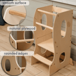 Tour Montessori Stable : Chaise évolutive en bois - Beige