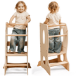 Tour Montessori Stable : Chaise évolutive en bois - Ivoire