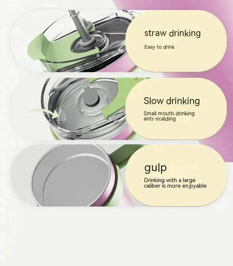 Stainless Steel Large Capacity Vacuum Insulated Straw Cup