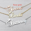 Stainless steel name letter custom crown necklace metal jewelry