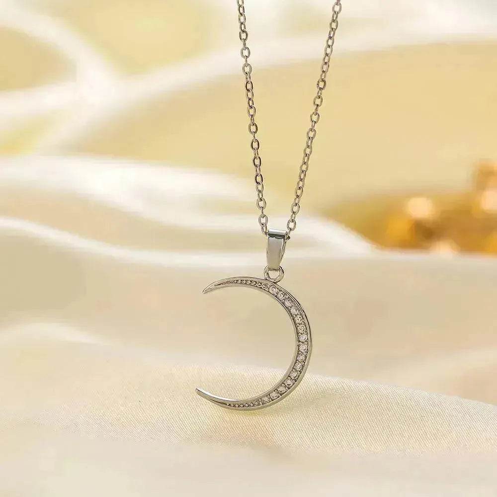 Stainless Steel Necklace Women's Fashion Copper-plated Gold Pendant Clavicle Chain For Mother Girlfriend Gift