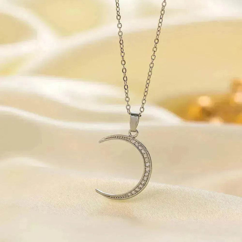 Stainless Steel Necklace Women's Fashion Copper-plated Gold Pendant Clavicle Chain For Mother Girlfriend Gift