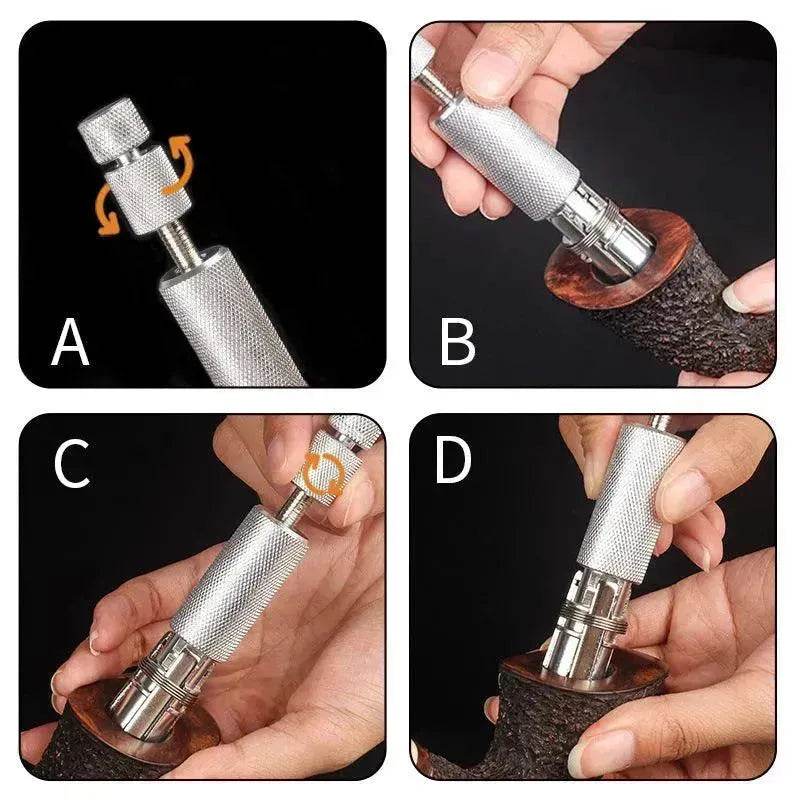 Multifunctional Stainless Steel 6-Blade Adjustable Pipe Reamer Cleaner for Smoking Accessories