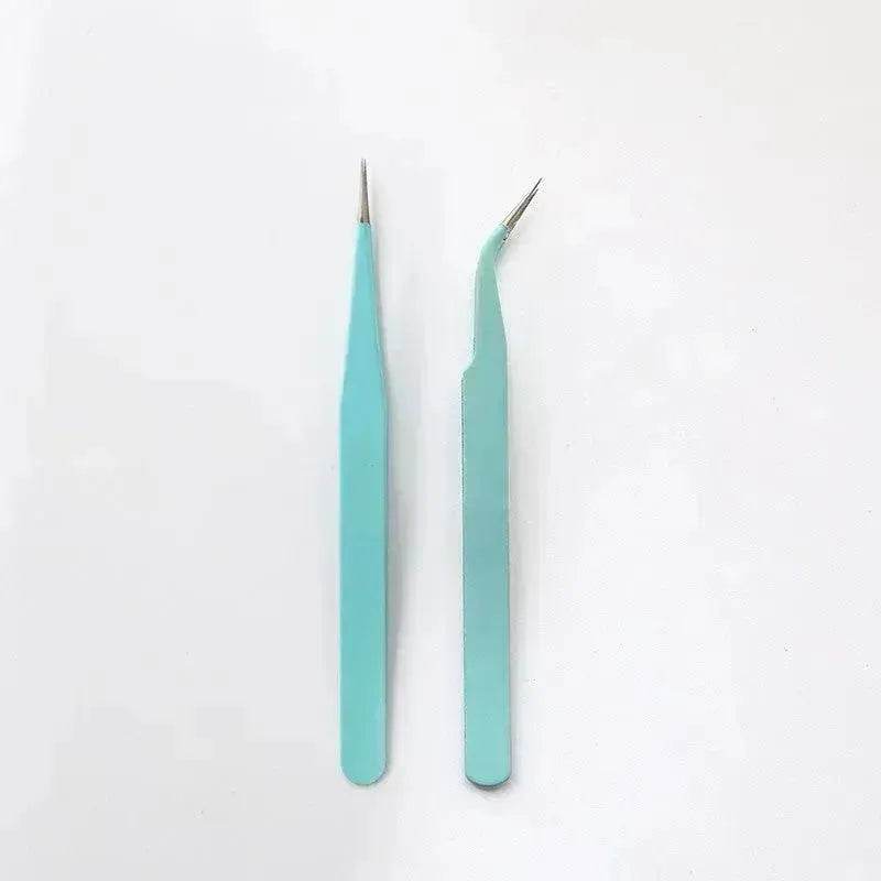 Stainless Steel Tweezers Macaron Colored Handbook And Paper Tape