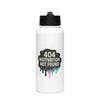 Stainless steel water bottle with a straw lid