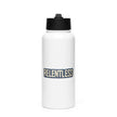 Stainless steel water bottle with a straw lid