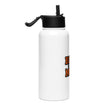 Stainless steel water bottle with a straw lid