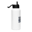 Stainless steel water bottle with a straw lid