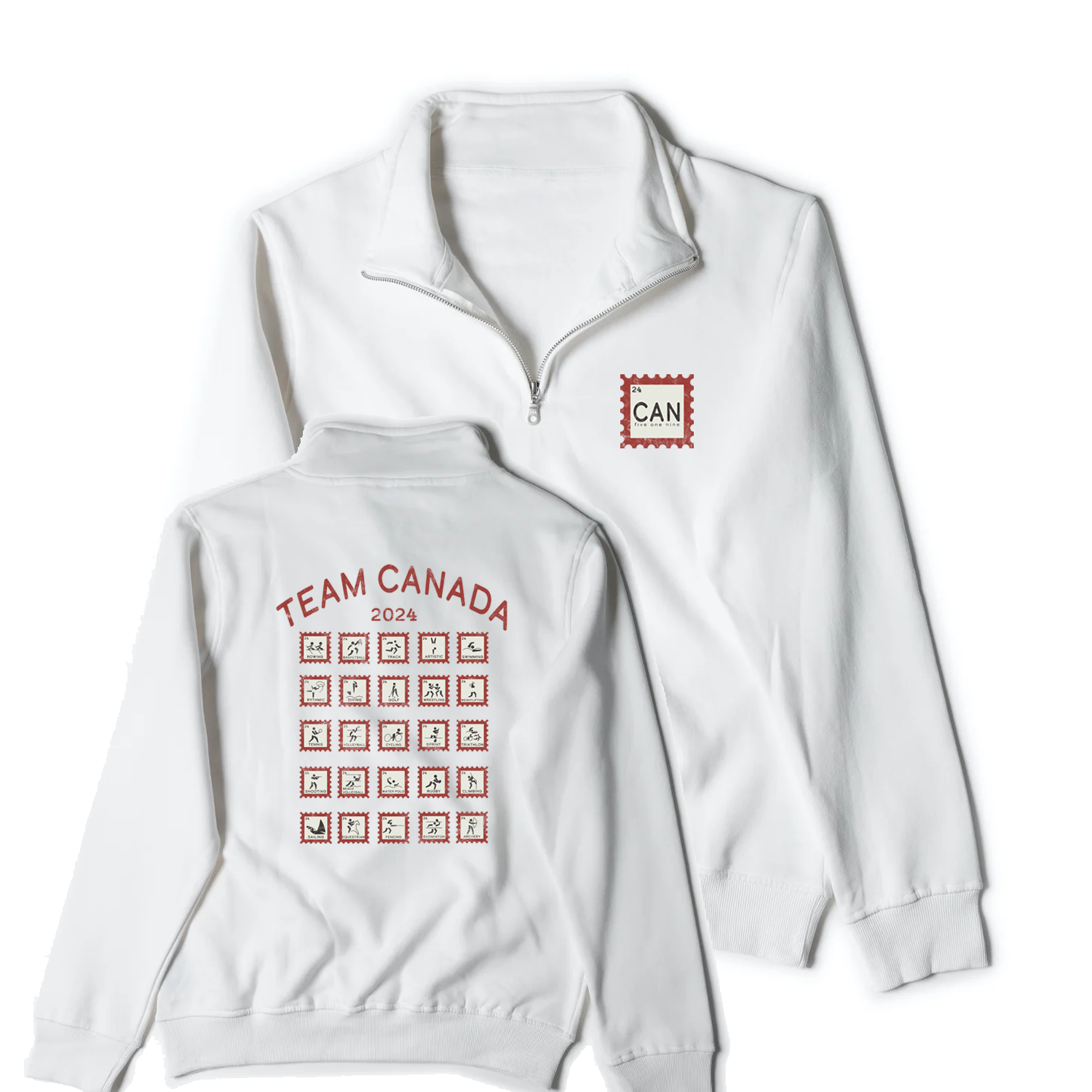 CANADA STAMP 1/4 ZIP (UNISEX)