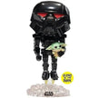 Star Wars: The Mandalorian Dark Trooper with Grogu Glow-in-the-Dark Pop! Vinyl Figure- Entertainment Earth Exclusive