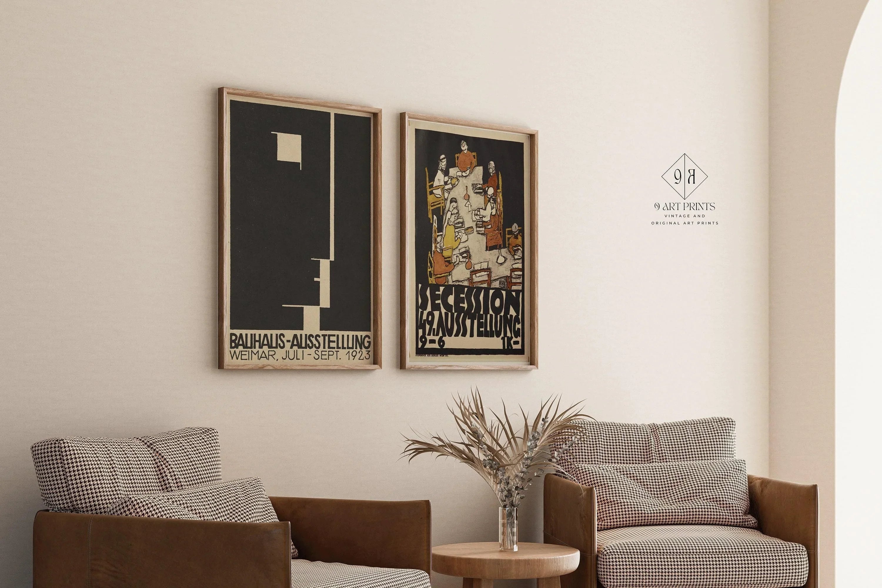 STATEMENT DUO Bauhaus Egon Schiele Ausstellung Posters |  | Mid-Century Modern Art Prints available framed